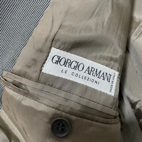 Giorgio Armani Men's Gray Single Breasted Wool Sports Coat - Preppy Suit Jacket - Picture 5 of 8